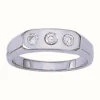 Dennis Ring - 1/3Ctw(3 Stone Mands Band Lab Grown Diamonds) -NEWWORLD DIAMONDS 10081ss