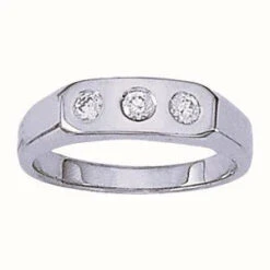 Dennis Ring - 1/3Ctw(3 Stone Mands Band Lab Grown Diamonds)