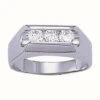 Ruben Ring - 5/8CTW(Three Stone Ring Mens Jewelry) -NEWWORLD DIAMONDS 10192ss