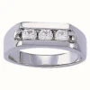 Allen Ring - 3/4Ctw(Allen Ring 3 Stone Mens Band) 2 Allen Ring - 3/4Ctw(Allen Ring 3 Stone Mens Band) -NEWWORLD DIAMONDS 10210ss