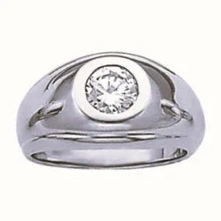 Drew Ring - 5/8Ct(Sophisticated Solitaire Mens Band)
