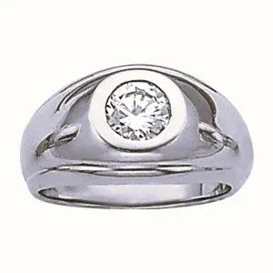 Drew Ring - 5/8Ct(Sophisticated Solitaire Mens Band) 3 Drew Ring - 5/8Ct(Sophisticated Solitaire Mens Band)