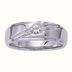 Conrad Ring - 1/8ctw(Mens Wedding Rings Solitaire)