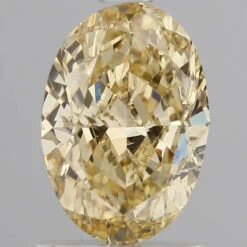 1.03Ct Fancy Yellow SI2 GCAL Certified Oval Lab Grown Diamond(Diamond 24 322870404)
