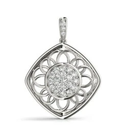 Blossom Fashion Pendant(Diamond Gold Pendant) 10 Blossom Fashion Pendant(Diamond Gold Pendant) -NEWWORLD DIAMONDS 32458.set