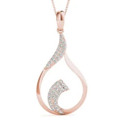 Rae Fashion Pendant(Lab Diamond Pendant 1 3 Carat) -NEWWORLD DIAMONDS 32502.alt1