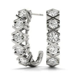 Susan 1/2 Carat Earrings(Diamond Earrings 5 Stone)
