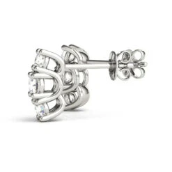 Kendra 3 Stone Earrings(Lab Diamond 3 Stone Earrings) -NEWWORLD DIAMONDS 40337.angle