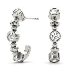 Tess 1/8 Carat Earrings(Diamond Earrings J Hoop)