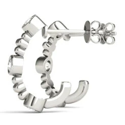 Tess 1/8 Carat Earrings(Diamond Earrings J Hoop) 17 Tess 1/8 Carat Earrings(Diamond Earrings J Hoop) -NEWWORLD DIAMONDS 41061.angle