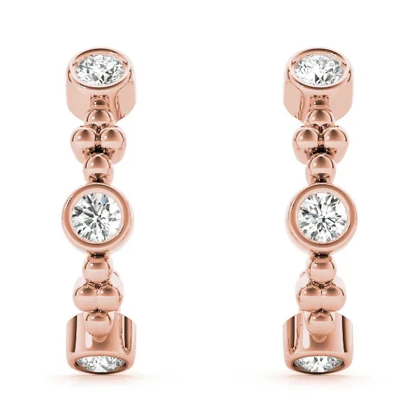 Tess 1/8 Carat Earrings(Diamond Earrings J Hoop) 4 Tess 1/8 Carat Earrings(Diamond Earrings J Hoop) - Image 2