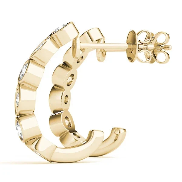 Tyra Earrings(1 2 Carat Huggie Hoop Diamond Earrings) 9 Tyra Earrings(1 2 Carat Huggie Hoop Diamond Earrings) - Image 7