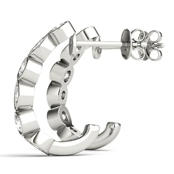 Tyra Earrings(1 2 Carat Huggie Hoop Diamond Earrings) 10 Tyra Earrings(1 2 Carat Huggie Hoop Diamond Earrings) - Image 8