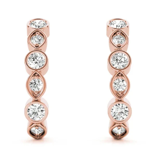 Tyra Earrings(1 2 Carat Huggie Hoop Diamond Earrings) 4 Tyra Earrings(1 2 Carat Huggie Hoop Diamond Earrings) - Image 2