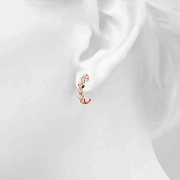 Tyra Earrings(1 2 Carat Huggie Hoop Diamond Earrings) 6 Tyra Earrings(1 2 Carat Huggie Hoop Diamond Earrings) - Image 4