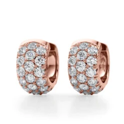 Lorie 3 Row Earrings(Diamond Huggie Earrings) -NEWWORLD DIAMONDS 41108.set .alt1