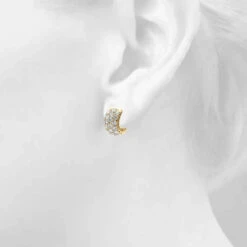 Lorie 3 Row Earrings(Diamond Huggie Earrings) -NEWWORLD DIAMONDS 41108.ver .alt