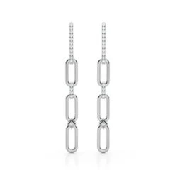 Janice Paperclip Earrings(Diamond Earrings Paperclip)