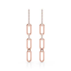 Janice Paperclip Earrings(Diamond Earrings Paperclip) 12 Janice Paperclip Earrings(Diamond Earrings Paperclip) -NEWWORLD DIAMONDS 41122.alt1