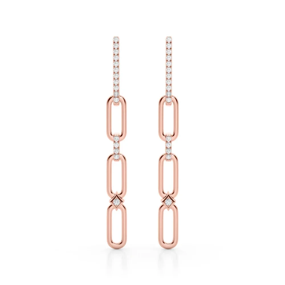 Janice Paperclip Earrings(Diamond Earrings Paperclip) 7 Janice Paperclip Earrings(Diamond Earrings Paperclip) - Image 5