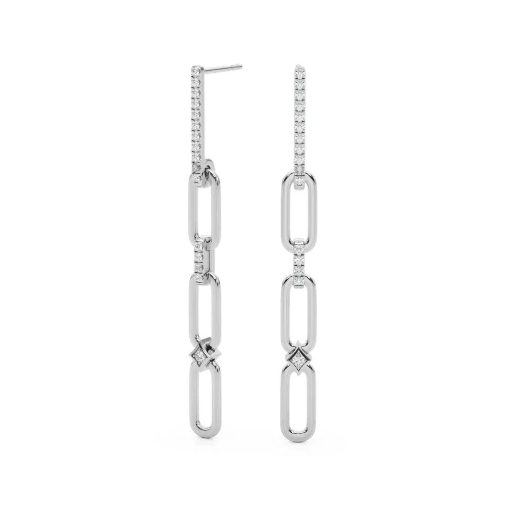 Janice Paperclip Earrings(Diamond Earrings Paperclip) 8 Janice Paperclip Earrings(Diamond Earrings Paperclip) - Image 6
