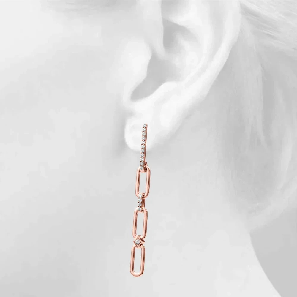 Janice Paperclip Earrings(Diamond Earrings Paperclip) 5 Janice Paperclip Earrings(Diamond Earrings Paperclip) - Image 3