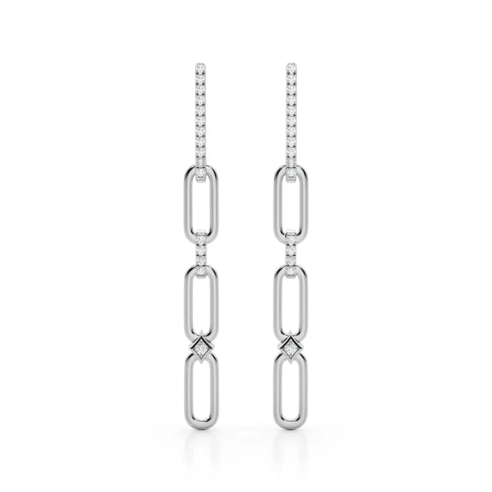 Janice Paperclip Earrings(Diamond Earrings Paperclip) 3 Janice Paperclip Earrings(Diamond Earrings Paperclip)