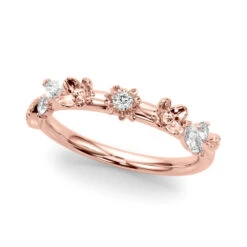 Flower Band 1/4Ctw(Fashion Diamond Band Flowers) -NEWWORLD DIAMONDS 51239 W.alt1