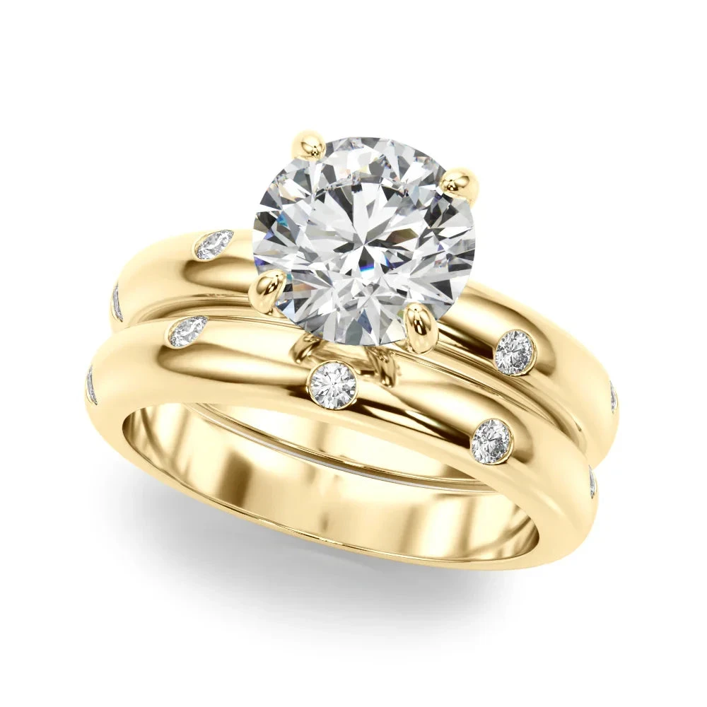 Joan Bridal Set(Diamond Bridal Set Wide Band) 4 Joan Bridal Set(Diamond Bridal Set Wide Band) - Image 2