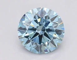 1.23Ct Vivid Blue VS1 IGI Certified Round Lab Grown Diamond(Diamond 24 595381289)