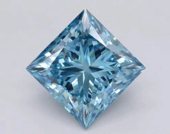 3.05Ct Vivid Blue VS1 IGI Certified Princess Lab Grown Diamond(Diamond 24 608377054)