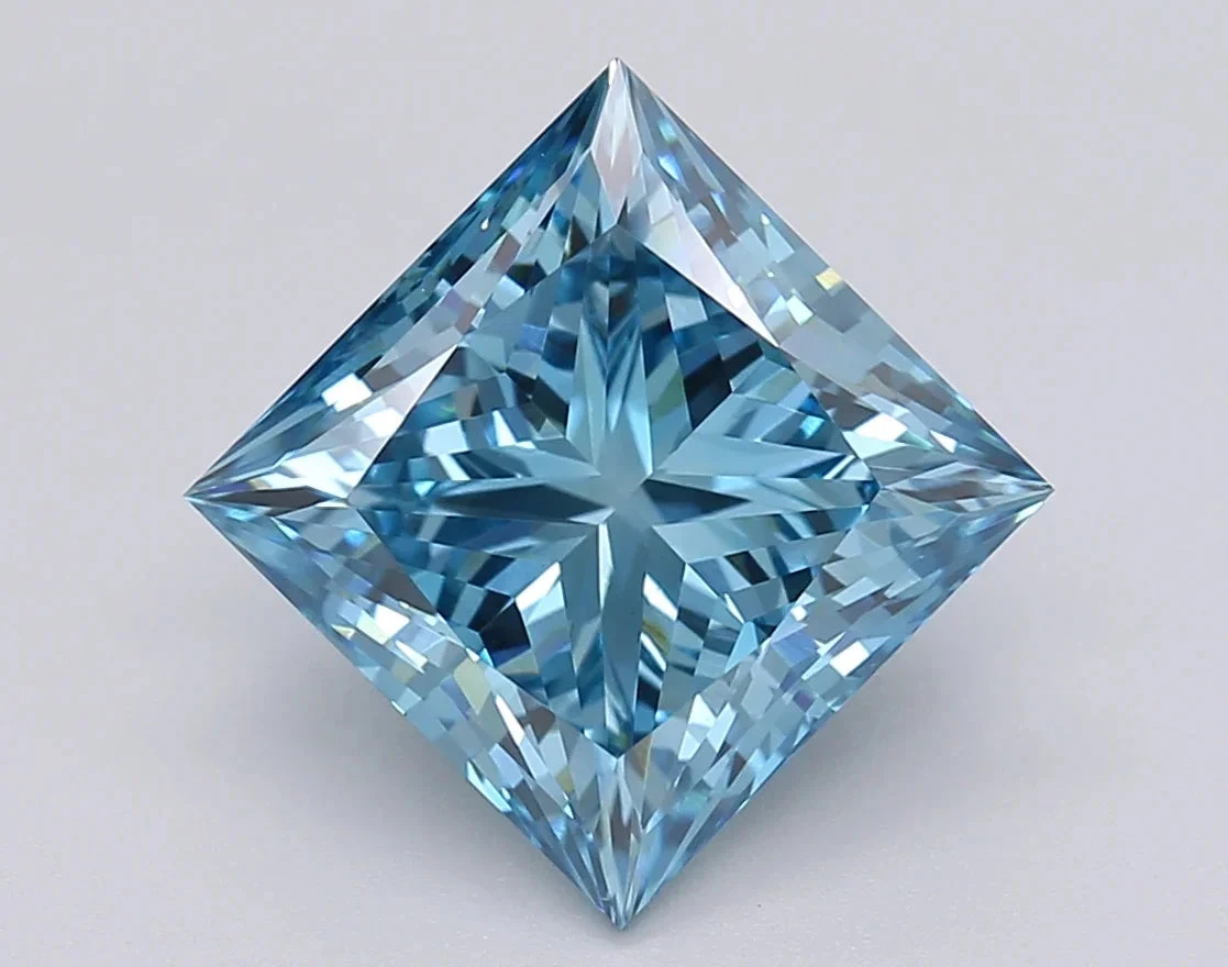 3.05Ct Vivid Blue VS1 IGI Certified Princess Lab Grown Diamond(Diamond 24 608377054) 3 3.05Ct Vivid Blue VS1 IGI Certified Princess Lab Grown Diamond(Diamond 24 608377054)