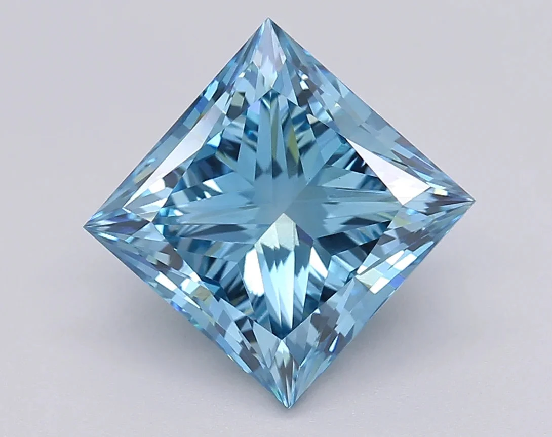 3.01Ct Vivid Blue VS1 IGI Certified Princess Lab Grown Diamond(Diamond 24 608377056) 3 3.01Ct Vivid Blue VS1 IGI Certified Princess Lab Grown Diamond(Diamond 24 608377056)