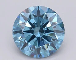 1.5Ct Vivid Blue VS2 IGI Certified Round Lab Grown Diamond(Diamond 24 611390196)