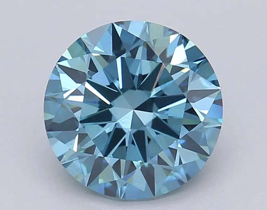 1.97Ct Vivid Blue VS1 IGI Certified Round Lab Grown Diamond(Diamond 24 615361305) 3 1.97Ct Vivid Blue VS1 IGI Certified Round Lab Grown Diamond(Diamond 24 615361305)