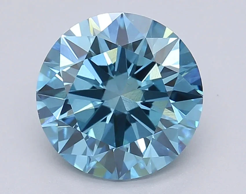 2.01Ct Vivid Blue VS1 IGI Certified Round Lab Grown Diamond(Diamond 24 615361352) 3 2.01Ct Vivid Blue VS1 IGI Certified Round Lab Grown Diamond(Diamond 24 615361352)