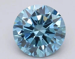 1.47Ct Vivid Blue VS1 IGI Certified Round Lab Grown Diamond(Diamond 24 618485727)
