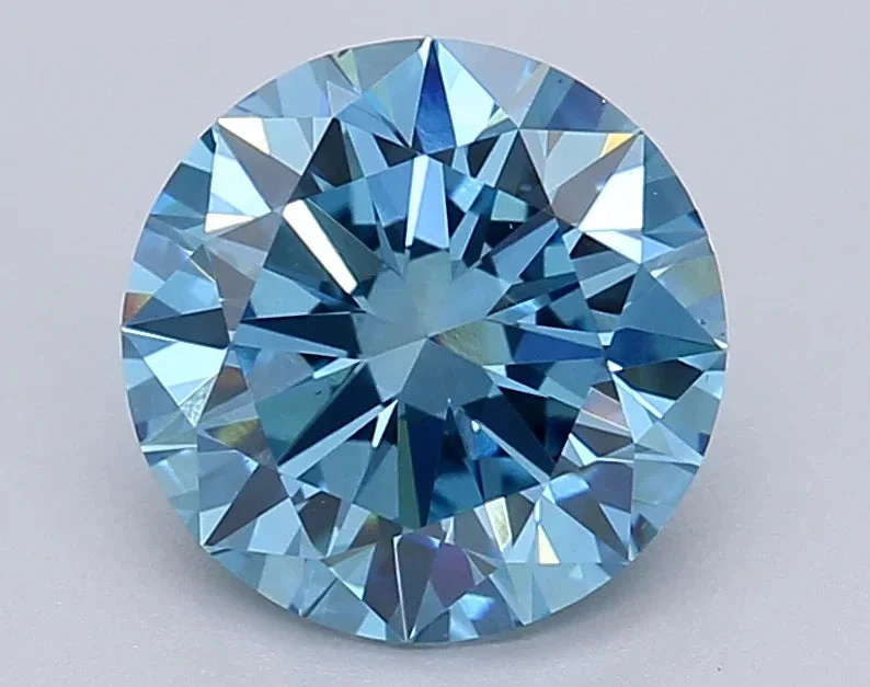 1.76Ct Vivid Blue VS1 IGI Certified Round Lab Grown Diamond(Diamond 24 618485736) 3 1.76Ct Vivid Blue VS1 IGI Certified Round Lab Grown Diamond(Diamond 24 618485736)