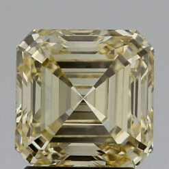 2.01Ct Fancy Yellow VVS2 IGI Certified Asscher Lab Grown Diamond(Diamond 24 642439349)