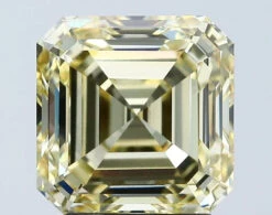3.06Ct Intense Yellow VVS2 IGI Certified Asscher Lab Grown Diamond(Diamond 24 671438867)