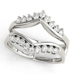 Chevron Ring Enhancer 1/3Ctw(Enhancer Diamond Band Fashion Chevron)