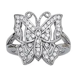 Butterfly Diamond Ring(Vintage Open Butterfly Diamond Ring)