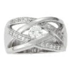 Open Criss Cross Diamond Band(Vintage Open Criss Cross Diamond Ring) -NEWWORLD DIAMONDS 83963