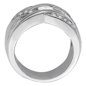 Open Criss Cross Diamond Band(Vintage Open Criss Cross Diamond Ring) 4 Open Criss Cross Diamond Band(Vintage Open Criss Cross Diamond Ring) - Image 2