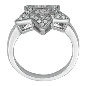 Star Diamond Band(Vintage Open Star Diamond Ring) 4 Star Diamond Band(Vintage Open Star Diamond Ring) - Image 2