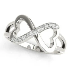 Infinity Heart Diamond Ring(Infinity Heart Diamond Band)
