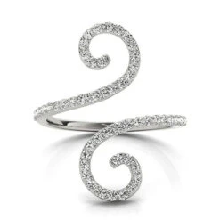 Scroll Open Design 1/2Ctw(Fashion Diamond Scroll Ring) 8 Scroll Open Design 1/2Ctw(Fashion Diamond Scroll Ring) -NEWWORLD DIAMONDS 84709.ver