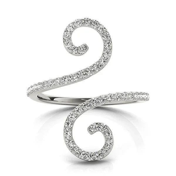 Scroll Open Design 1/2Ctw(Fashion Diamond Scroll Ring) 5 Scroll Open Design 1/2Ctw(Fashion Diamond Scroll Ring) - Image 3