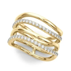 Wavy Bar Band 3/8Ctw(Diamond Band Wavy Open Bar) -NEWWORLD DIAMONDS 84718.alt