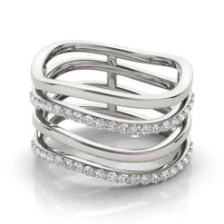 Wavy Bar Band 3/8Ctw(Diamond Band Wavy Open Bar) -NEWWORLD DIAMONDS 84718.side